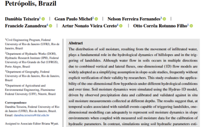 Can one-dimensional infiltration models reproduce soil moisture variations in landslide-prone hillslopes? Evidence from Petrópolis, Brazil