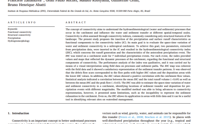 Spatial-temporal assessment of water and sediment connectivity through a modified connectivity index in a subtropical mountainous catchment